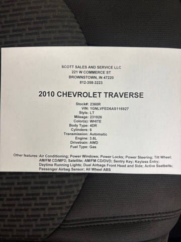2010 Chevrolet Traverse LT