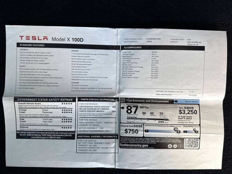 2019 Tesla Model X 100D