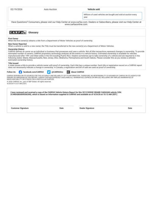 2013 Dodge Grand Caravan SE