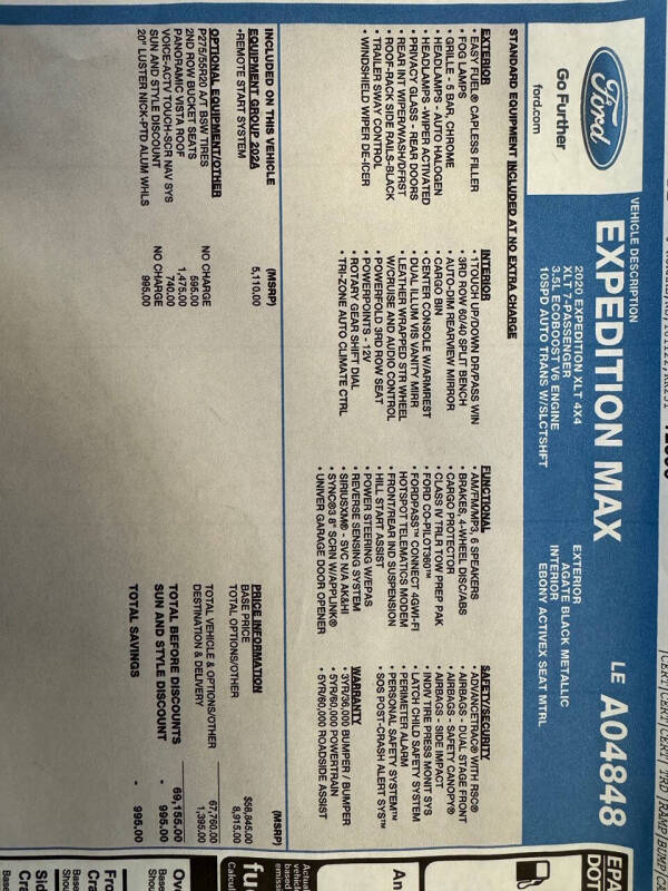 2020 Ford Expedition MAX XLT