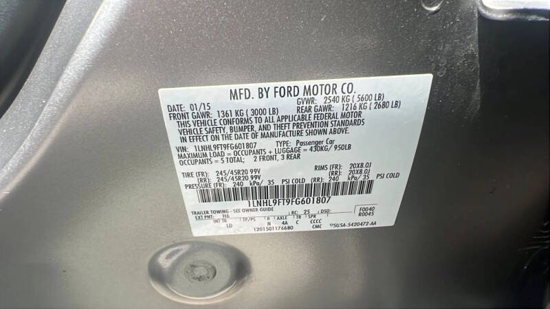 2015 Lincoln MKS EcoBoost