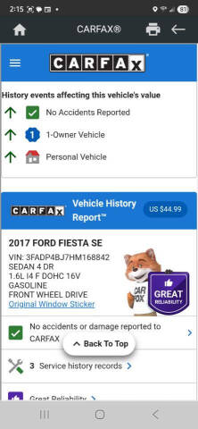 2017 Ford Fiesta SE