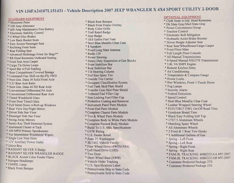 2007 Jeep Wrangler X