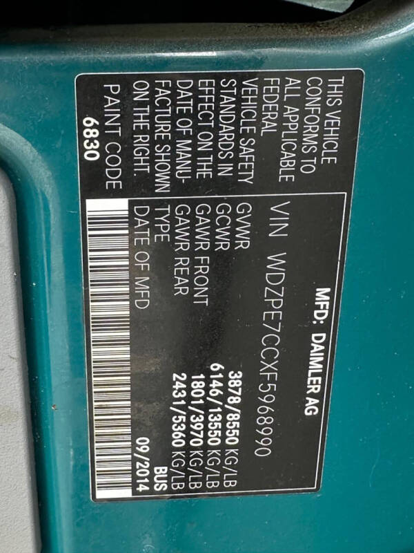 2015 Mercedes-Benz Sprinter 2500