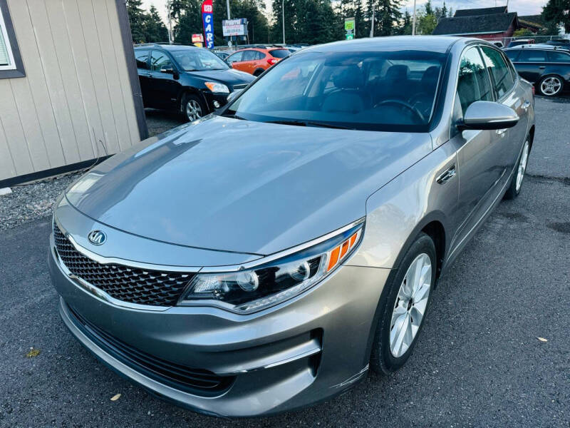 Used 2016 Kia Optima EX with VIN 5XXGU4L36GG058042 for sale in Tacoma, WA