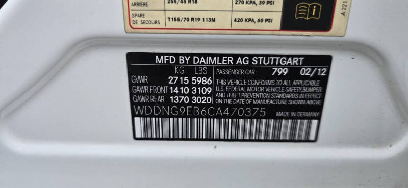 2012 Mercedes-Benz S-Class S 550 4MATIC