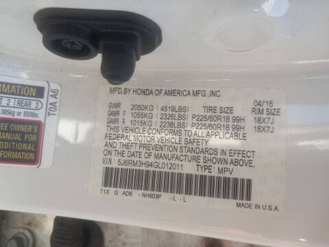 2016 Honda CR-V Touring