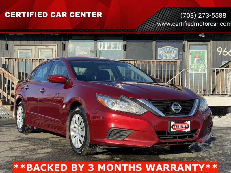 2017 Nissan Altima for sale at CERTIFIED CAR CENTER in Fairfax VA