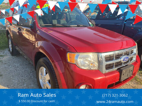 2011 Ford Escape for sale at Ram Auto Sales in Gettysburg PA