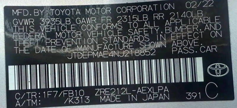 2022 Toyota Corolla LE