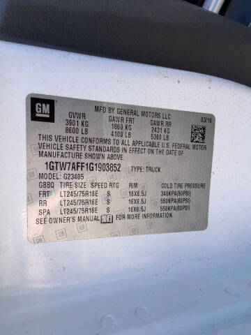 2016 GMC Savana 2500