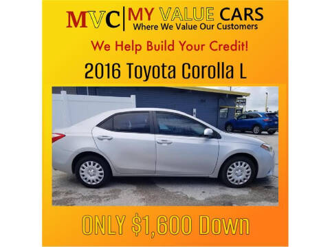 2016 Toyota Corolla for sale at My Value Cars in Venice FL