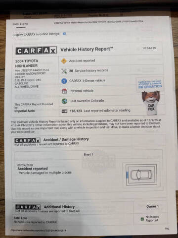 2004 Toyota Highlander Limited