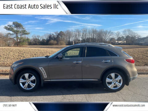 2010 Infiniti FX35 for sale at East Coast Auto Sales llc in Virginia Beach VA