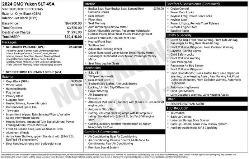 2024 GMC Yukon SLT