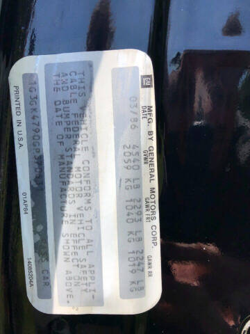 1986 Oldsmobile Cutlass Salon 442