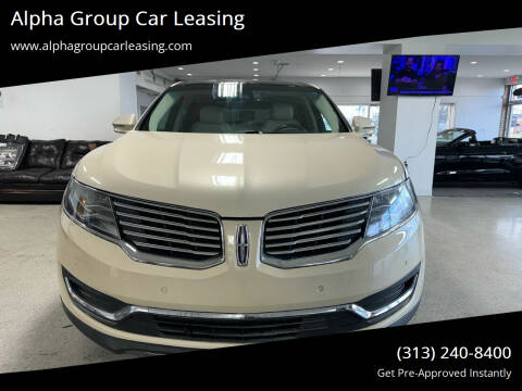 2016 Lincoln MKX for sale at Alpha Group Car Leasing in Redford MI