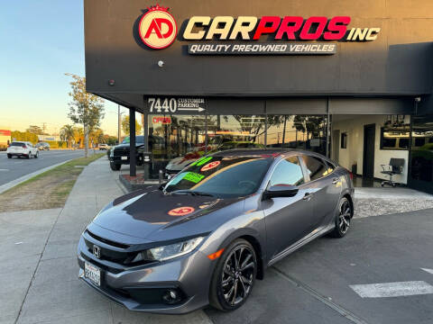 2020 Honda Civic for sale at AD CarPros, Inc. in Downey CA