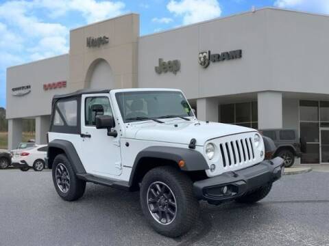 2017 Jeep Wrangler for sale at Hayes Chrysler Dodge Jeep of Baldwin in Alto GA