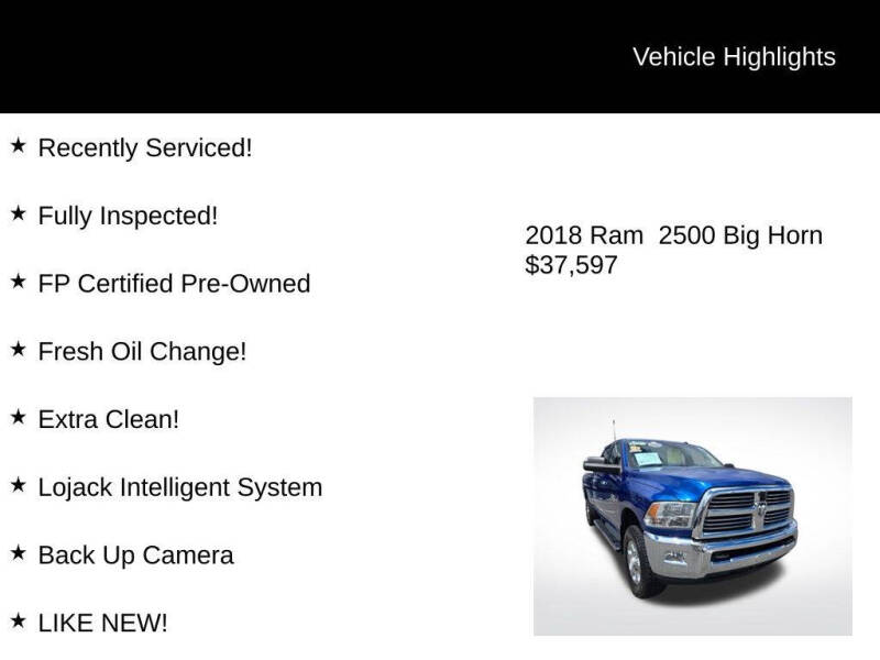 2018 RAM 2500 Big Horn