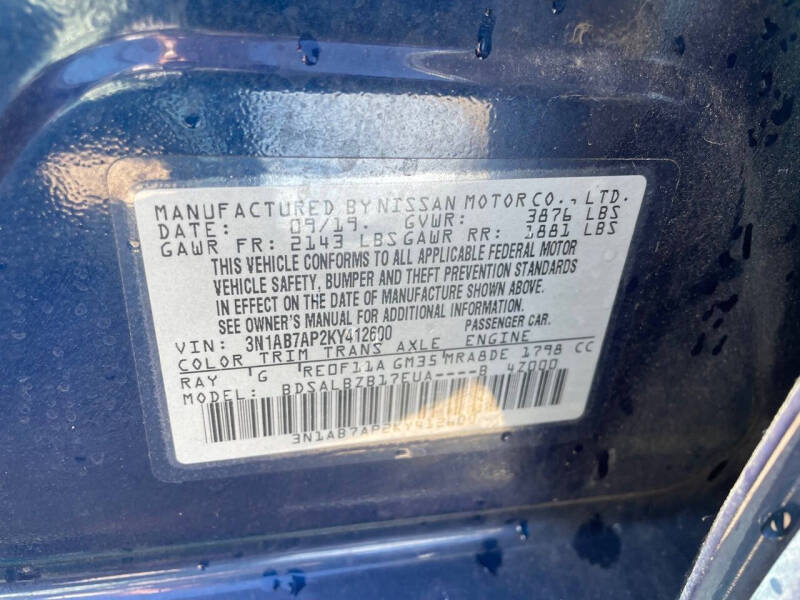 2019 Nissan Sentra S