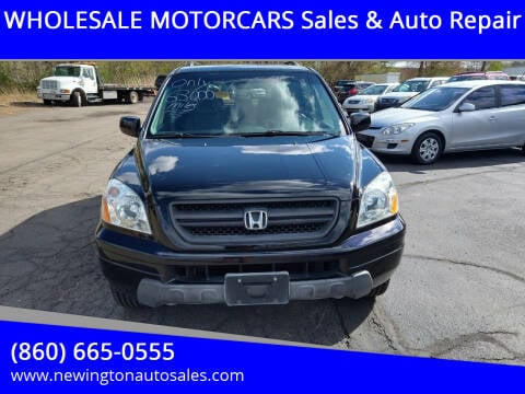 2003 Honda Pilot for sale at WHOLESALE MOTORCARS Sales & Auto Repair in Newington CT