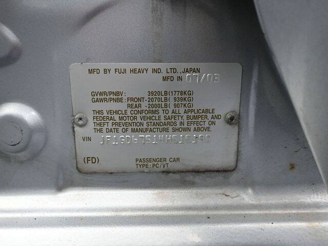 2004 Subaru Impreza 2.5 RS