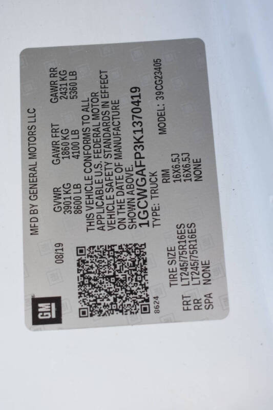 2019 Chevrolet Express 2500