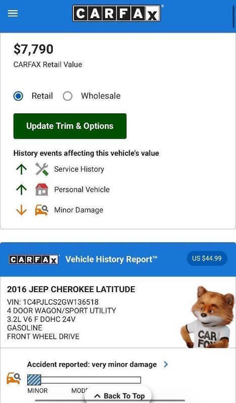 2016 Jeep Cherokee Latitude 75th Anniversary
