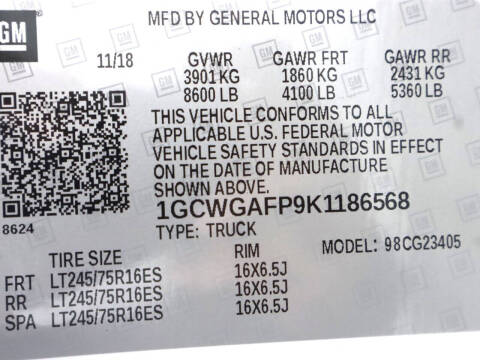2019 Chevrolet Express 2500