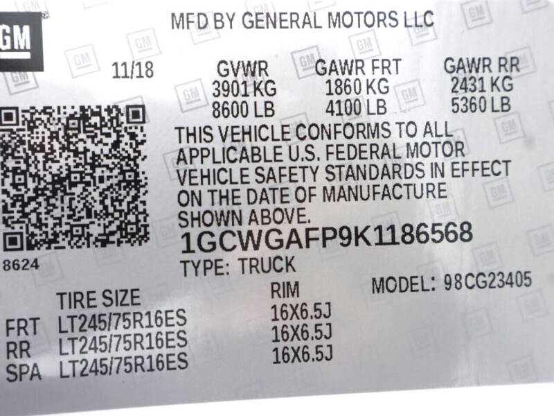 2019 Chevrolet Express 2500