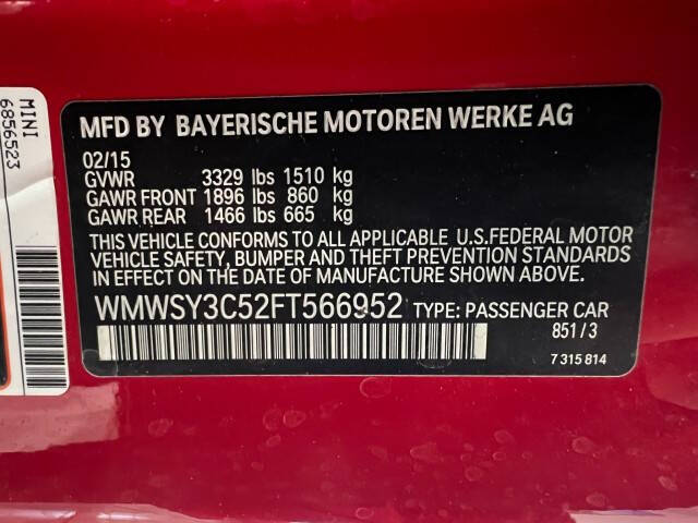 2015 MINI Roadster Cooper S