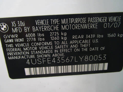 2007 BMW X5 3.0si