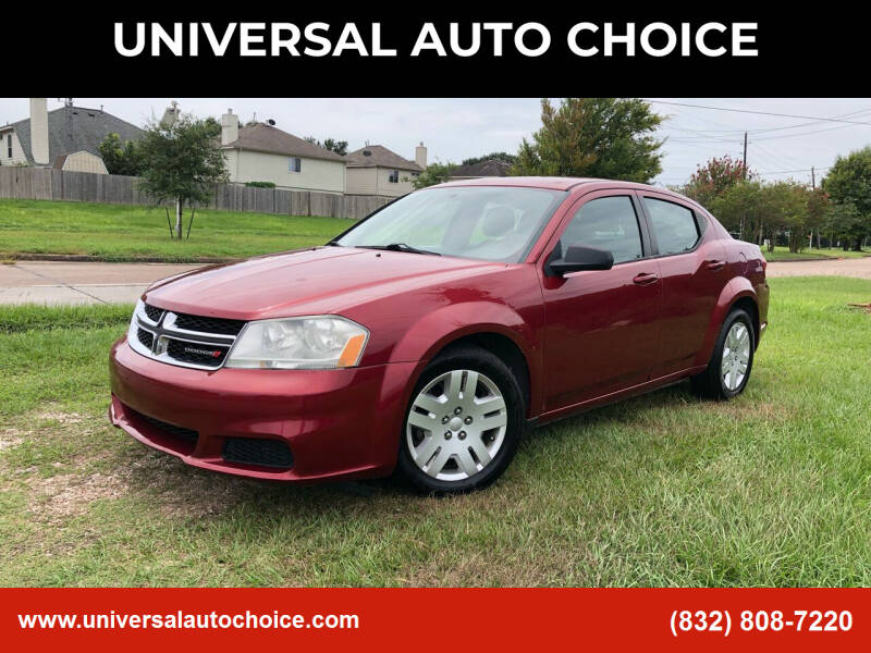 2014 Dodge Avenger for sale at UNIVERSAL AUTO CHOICE in Houston TX