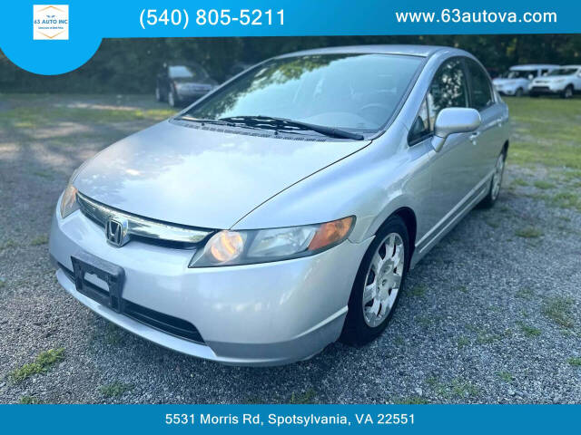 2008 Honda Civic for sale at 63 Auto Inc in Spotsylvania, VA