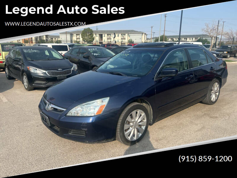 2007 Honda Accord for sale at Legend Auto Sales in El Paso TX