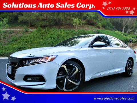2018 Honda Accord for sale at Solutions Auto Sales Corp. in Orange CA