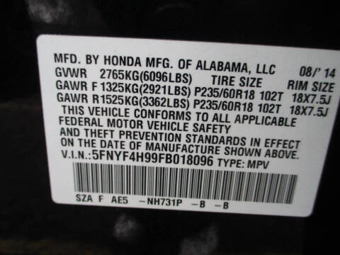 2015 Honda Pilot Touring