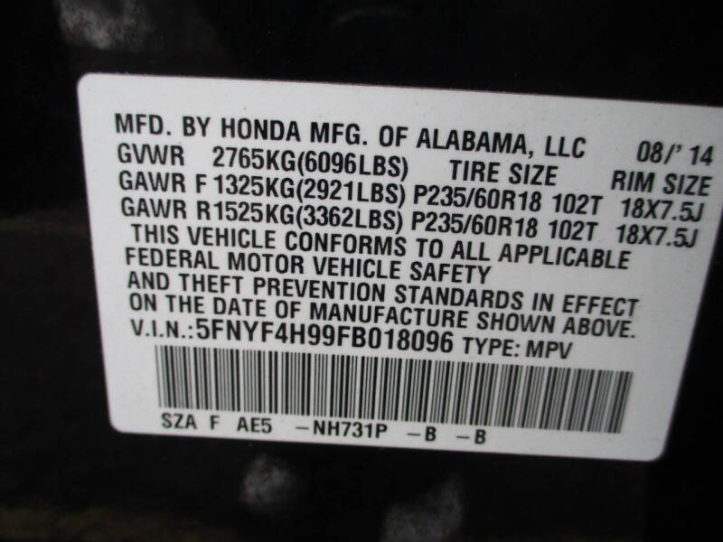 2015 Honda Pilot Touring