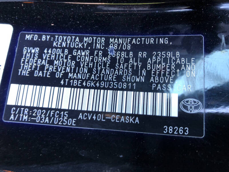 2009 Toyota Camry SE