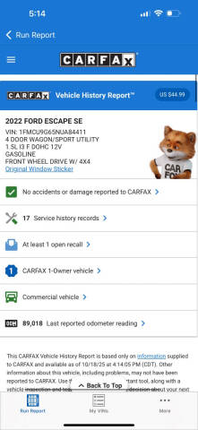 2022 Ford Escape SE