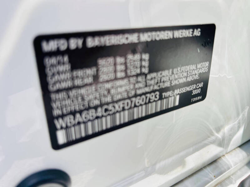 2015 BMW 6 Series 650i xDrive Gran Coupe