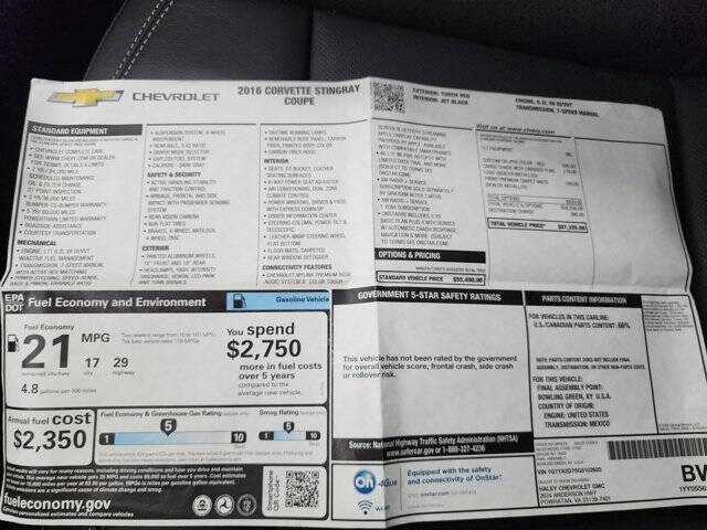 2016 Chevrolet Corvette Stingray