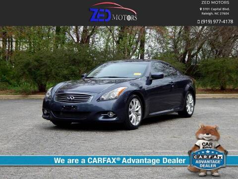2013 Infiniti G37 Coupe for sale at Zed Motors in Raleigh NC