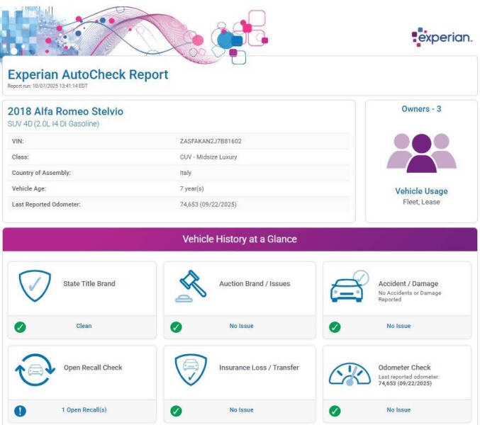 2018 Alfa Romeo Stelvio