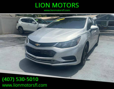 2017 Chevrolet Cruze for sale at LION MOTORS in Orlando FL