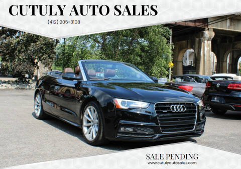 2016 Audi A5 for sale at Cutuly Auto Sales in Pittsburgh PA