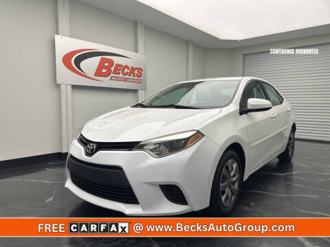 2014 Toyota Corolla for sale at Becks Auto Group in Mason OH