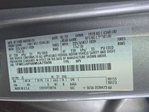 2021 Ford Escape S