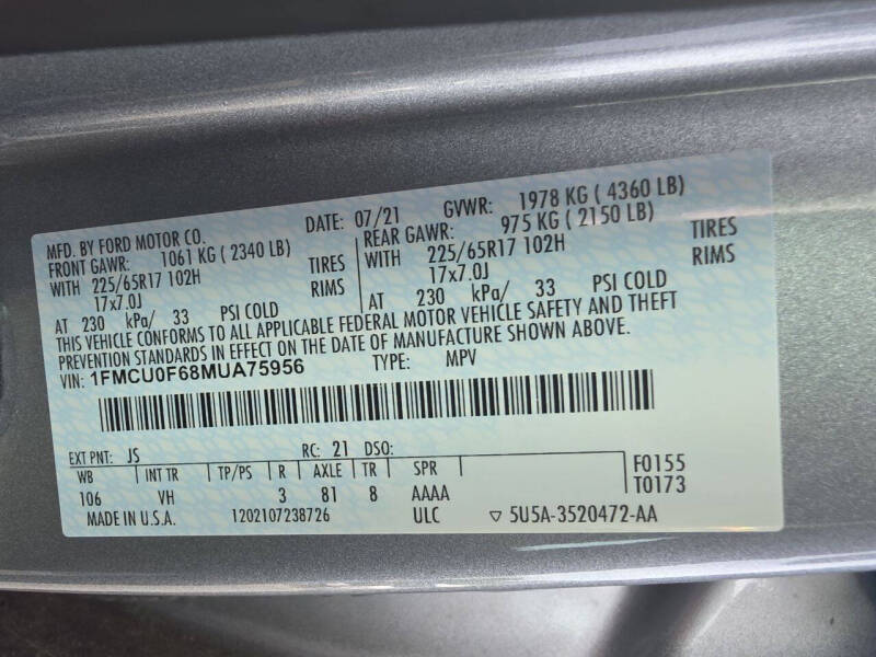 2021 Ford Escape S